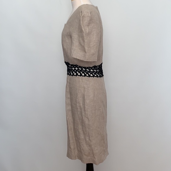 Vintage Montefiore Cutout Linen Dress Size - Picture 3 of 7